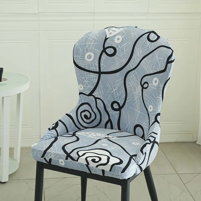 1PC Modern Nordic Elastic Shell Chair Cover Slipcover Dining Table Chair Cover Dustproof Makeup Chair Cover Reading Room Decor