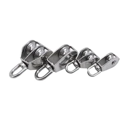 U Type Swivel Pulleys Stainless Steel Duplex Bearing Super-Silent Detachable 360 Degree Rotation Heavy Duty Traction Wheel