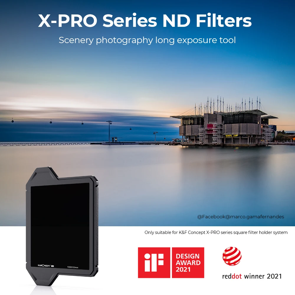 K&F CONCEPT Square X-Pro System Filter ND8 ND64 ND1000 with Multi-Coated Neutral Density Filter with Filter Protective Border