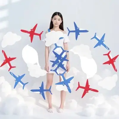 

2Sets Airplane Cloud Garland Festival Banner Airplane Birthday Party Decorations Hanging Bunting Aviation Party Supplies