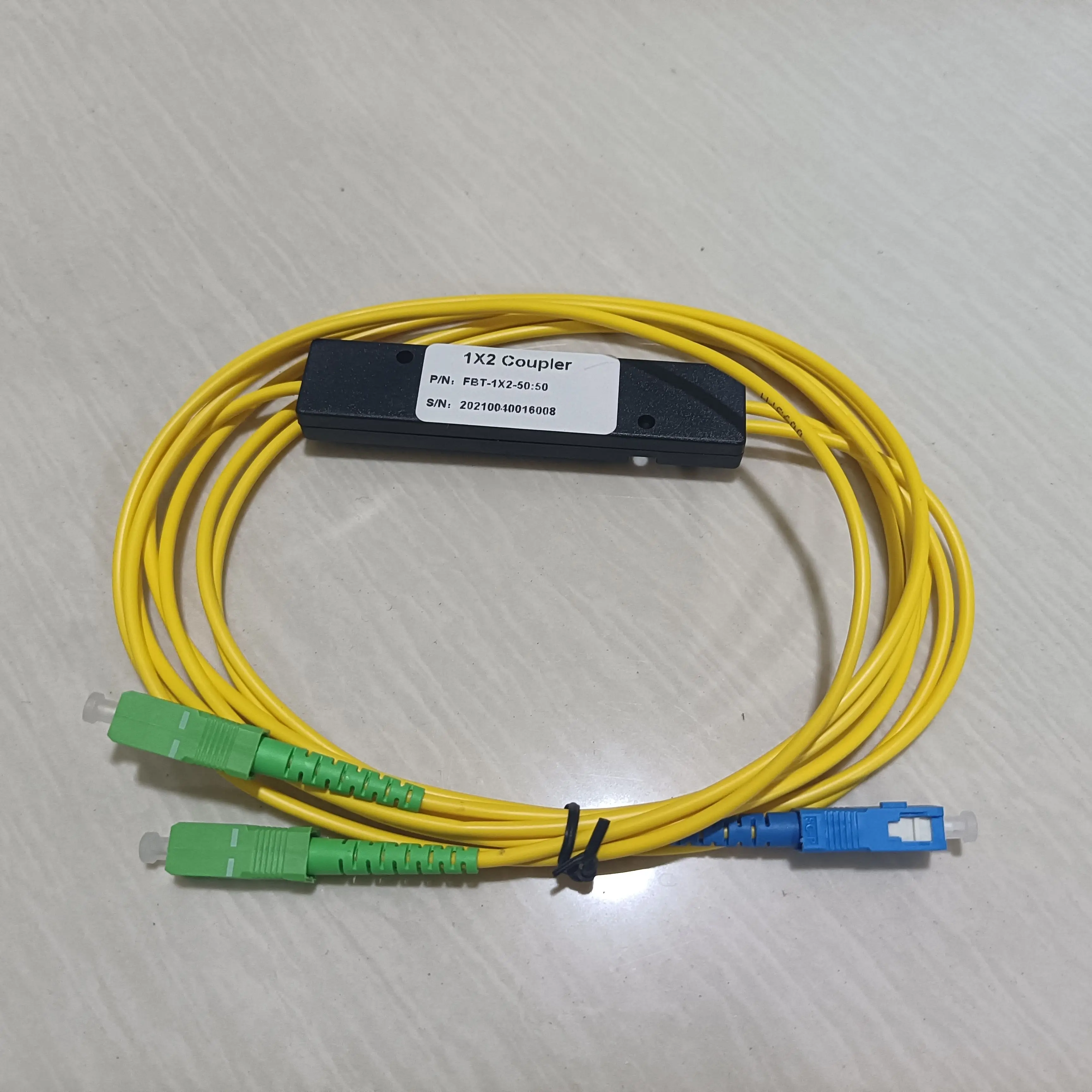 10PCS/lot 1X2 SC/UPC to SC/APC PLC Singlemode Fiber Optical Splitter FTTH PLC Fabrica Esse Splitter Box SM PLC 1x2 SC/UPC SC/APC