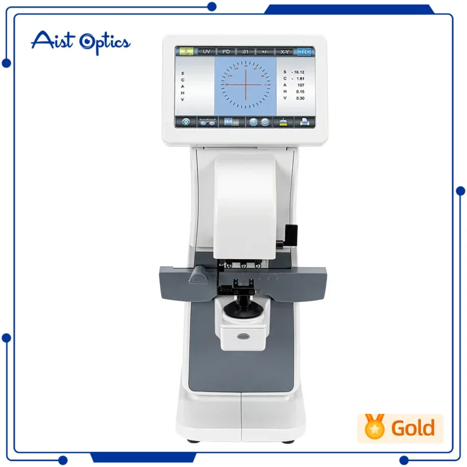 Digital Lensometer with Blue and Green Light Test AIST-260 Auto Lensmeter Optical 7 Inch Touch Optometry Equipment