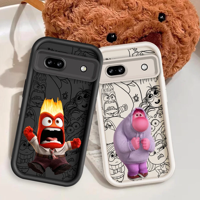 

Inside Out 2 Anime Cute For Google Pixel 9 8A 8 7 7A Pro XL 5G Eye Ladder Phone Case Soft TPU Shockproof Cover