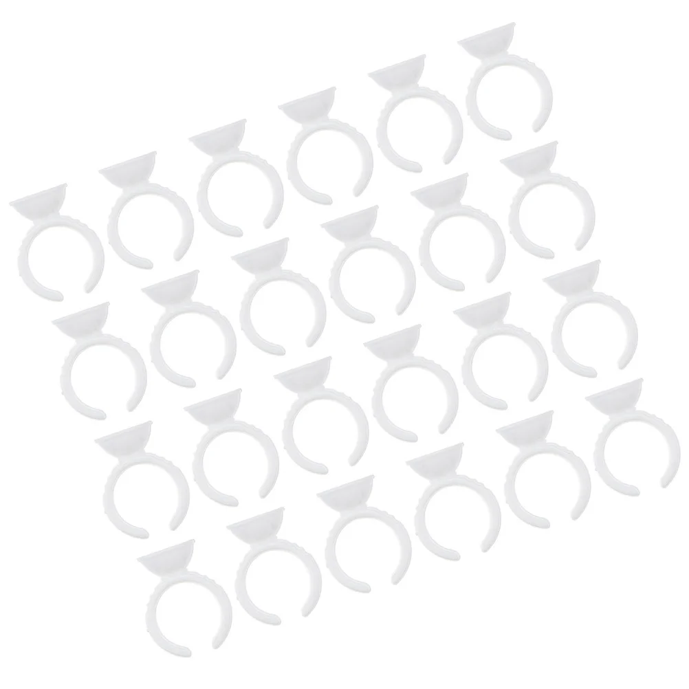 200 個まつげエクステンションホルダーリングカッププラスチック接着剤リング多機能ジュエリーグラフティングツールボリューム用の特別なデザイン