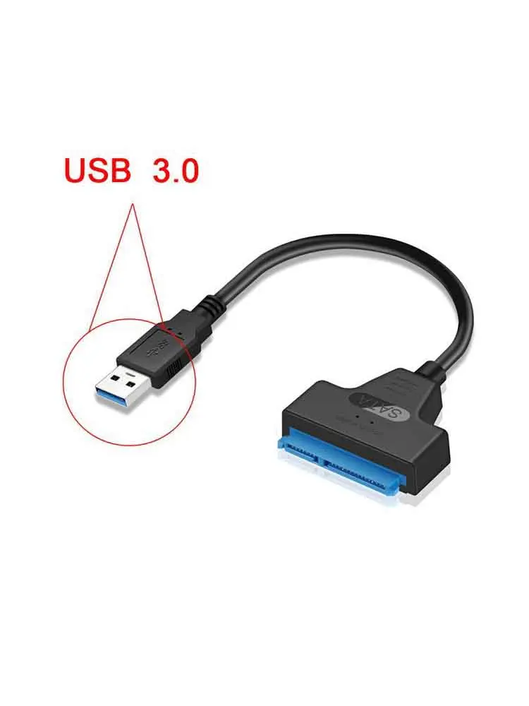 Adapter SATA do USB 3.0 do transferu danych z dysków twardych HDD/SSD 2,5 cala, zewnętrzny konwerter dysków twardych z obsługą UASP (czarny) — zdjęcie 2
