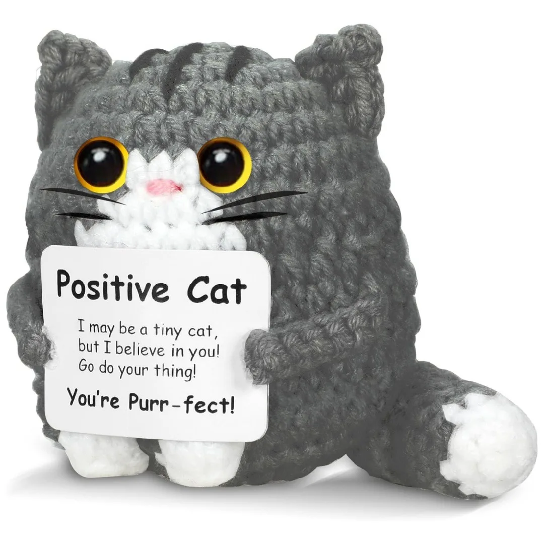 Cute Positive Crochet Animals, Emotional Support Gift