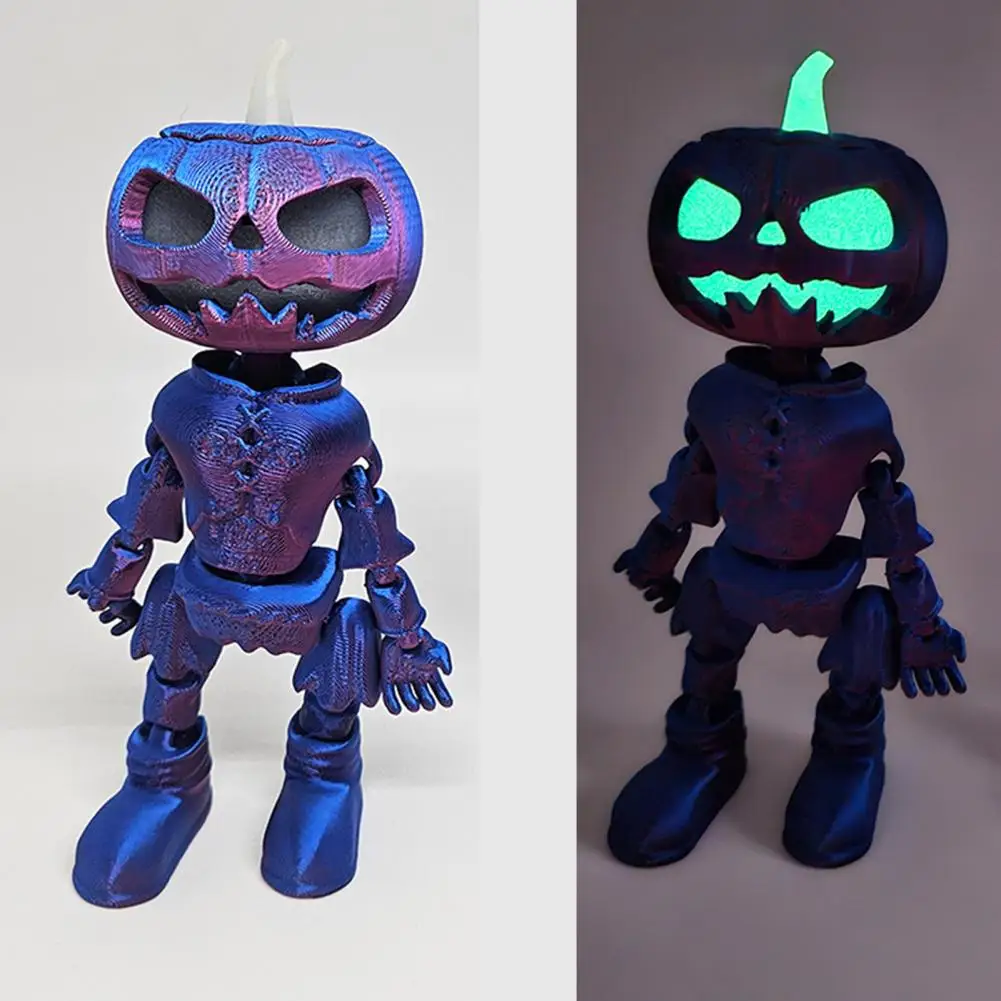 Outdoor Halloween Decoration Glow-in-the-dark Pumpkin Figure Glow-in-the-dark Pumpkin Man Figurine Jack O Lantern for Halloween