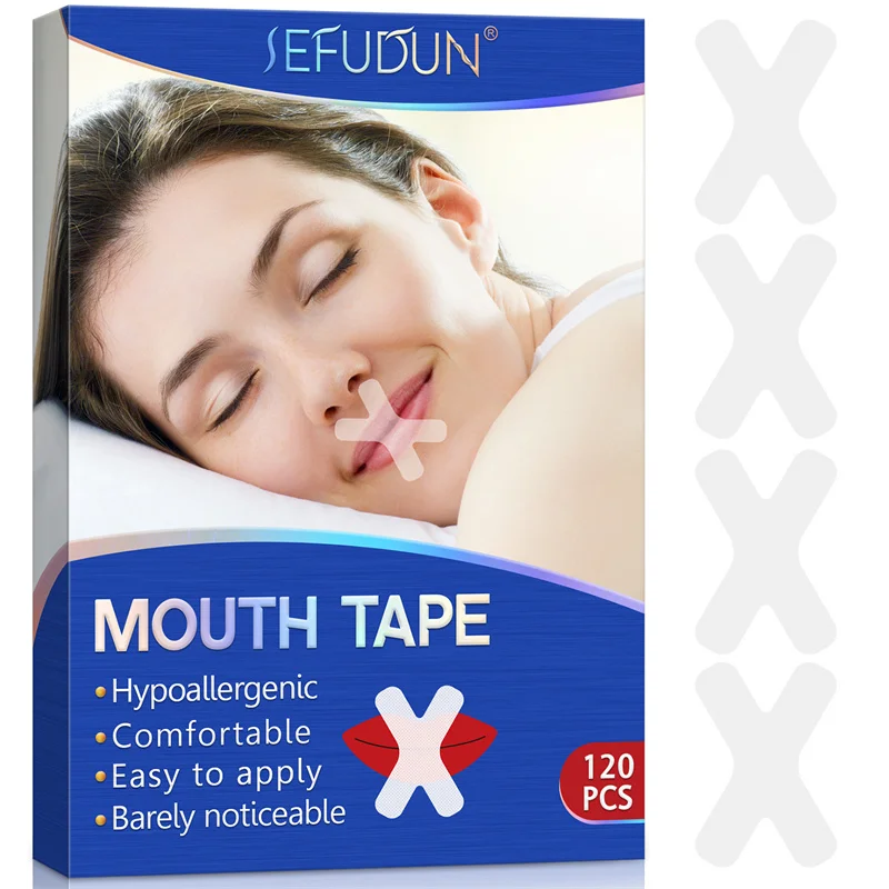 120 pezzi Better Nose Breathing Sleep Mouth Tape Anti-russamento Sleep Aid Strips migliora il sonno notturno