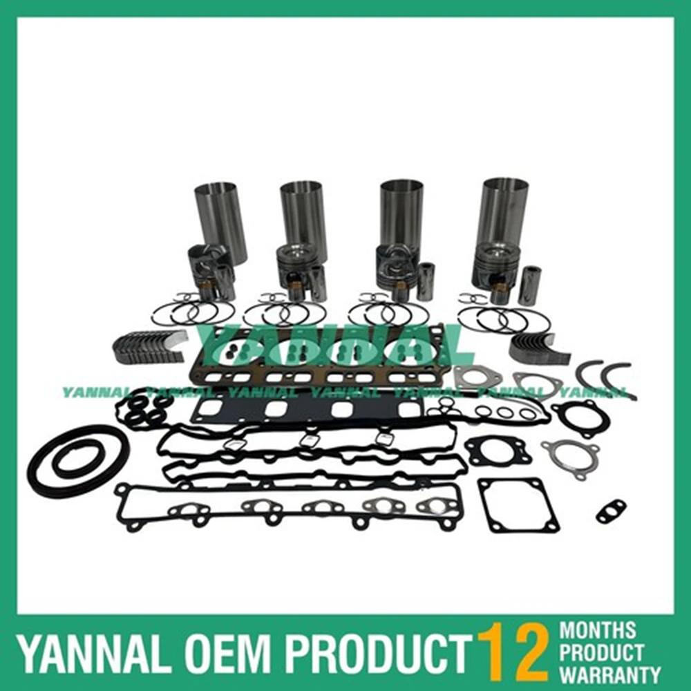 

4x D34 Overhaul Rebuild Kit With Gasket Set Bearing For Doosan diesel engine