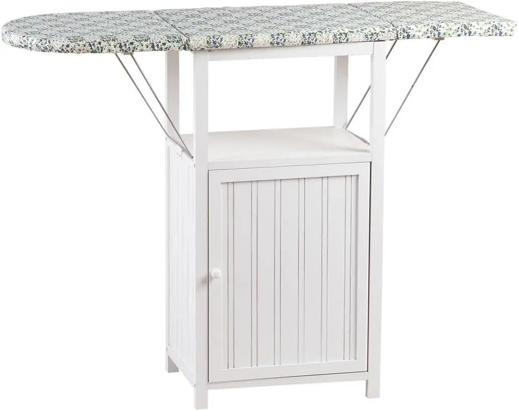 Deluxe Ironing Board with Storage Cabinet, Perfect for Small Spaces with Extra Storage,Folding Station,36.5" H x 15.5" W x 23" L