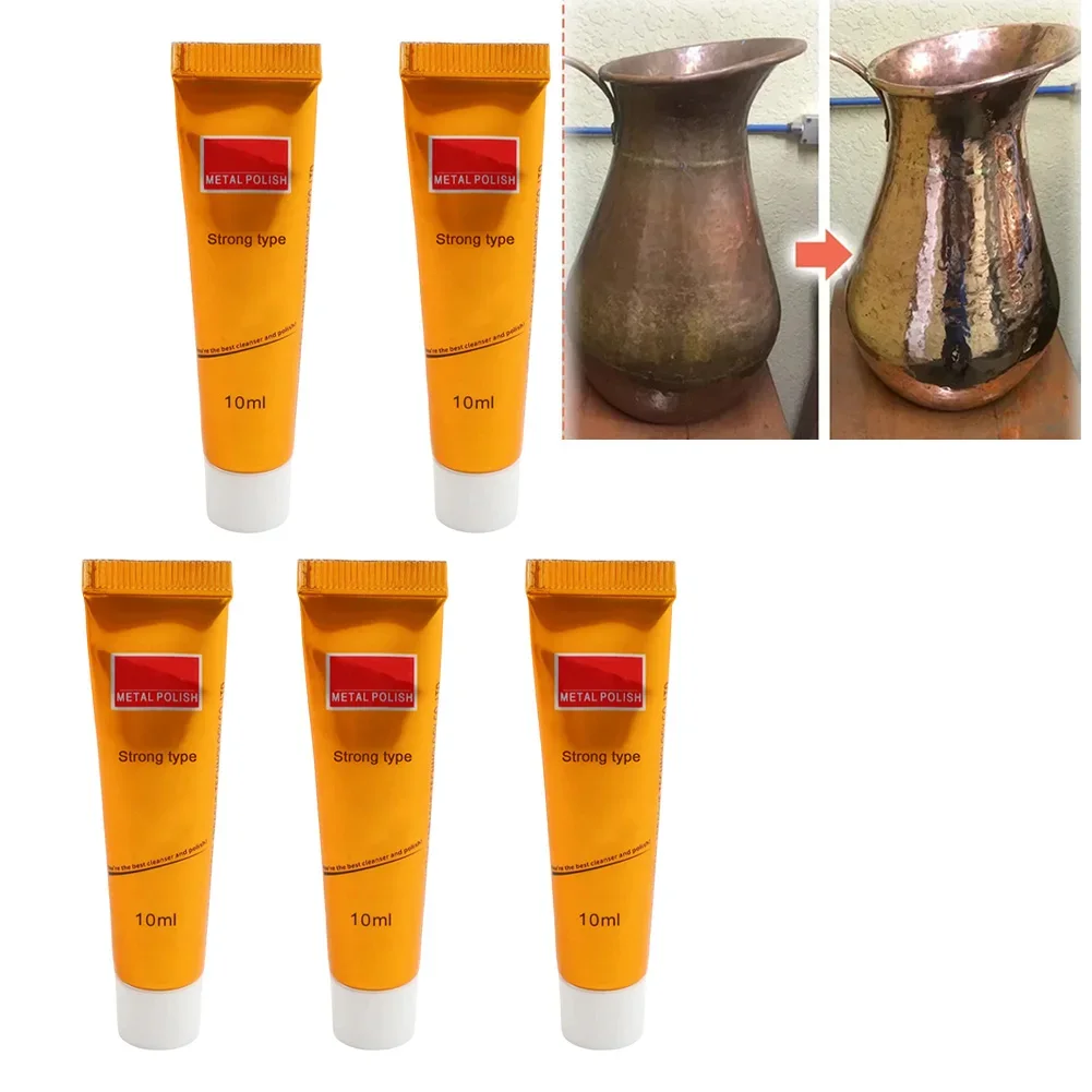 Multifunctional Metal Polishing Cream 5 Pack For Rust Removal Suitable For Home Auto Motorcycle And Antique Use