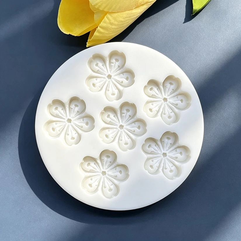 Flower Sakura Silicone Sugarcraft Mold Resin Tools Cupcake Baking Mould Fondant Cake Decorating Tools