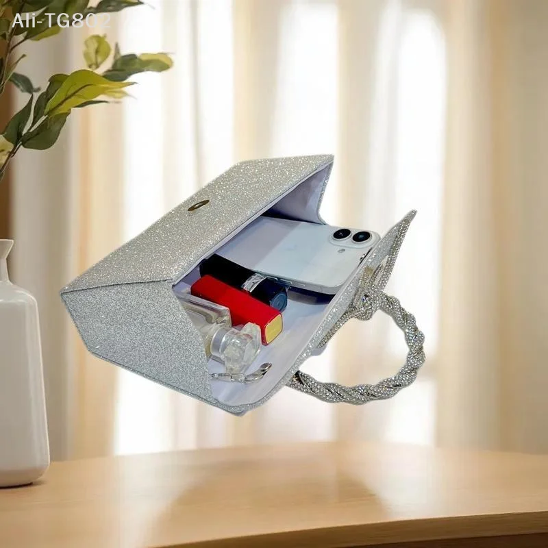 

Модная вечерняя сумка с бантом и стразами, блестящая золотая, серебряная, черная сумка через плечо с цепочкой, элитная женская сумка-клатч класса люкс