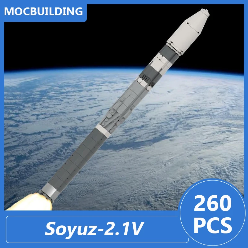 Soyuz-2.1V Launch Vehicle Model Moc Building Blocks Diy Assemble Bricks Space Series Educational Creative Xmas Toys Gifts 260PCS