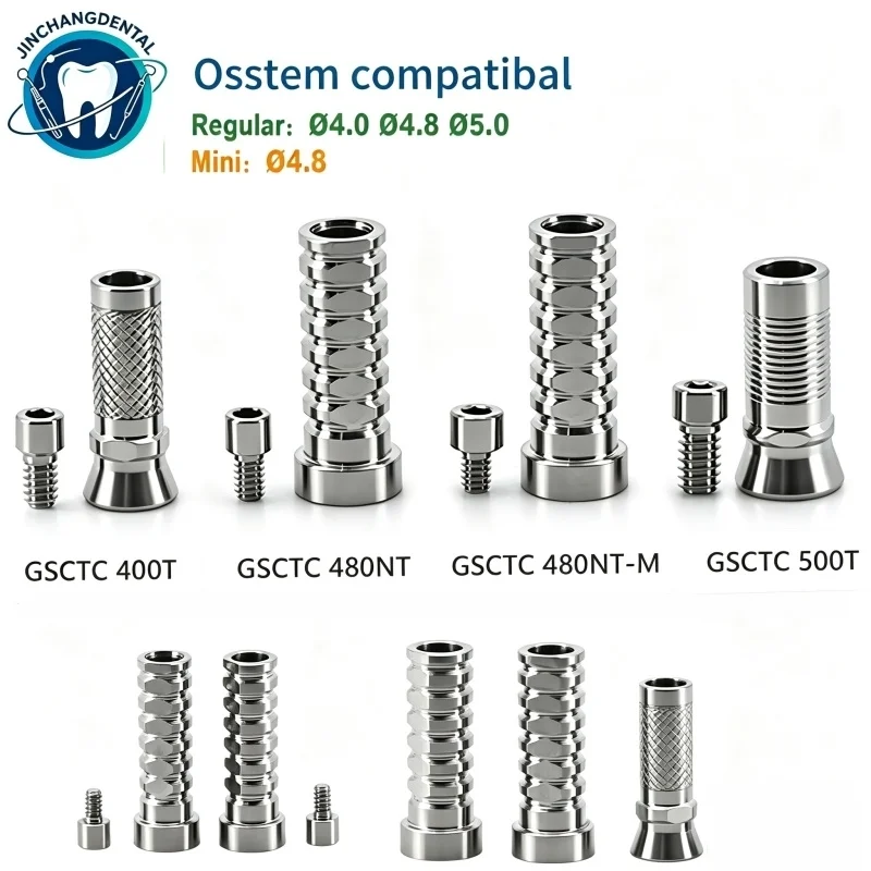 Osstem Compatible Multi-Unit Temporary Abutment Titanium Cylinder with Screw CAD/CAM Convertible for Dentist Implant Crown Brid
