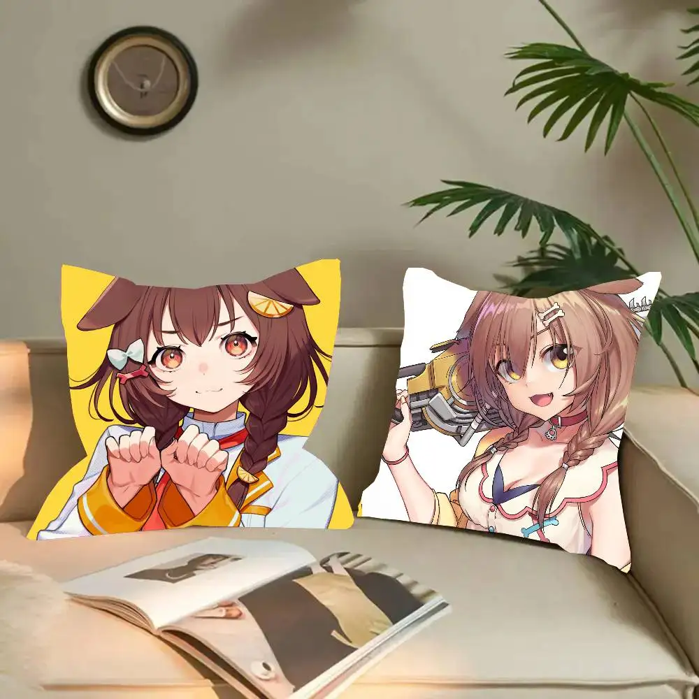 Korone Anime Hololive Pillow Case Fashion Square Pillowcase Bedroom Sofa Room Ins Decoration Leisure