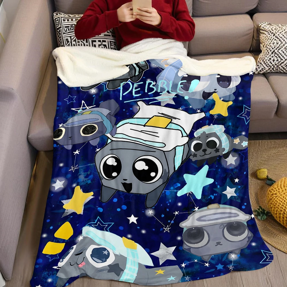 Star Night Kitten Flannel Blanket Warm Soft Halloween Christmas Couch Warm Cozy Decorative Decor Gift for All Season