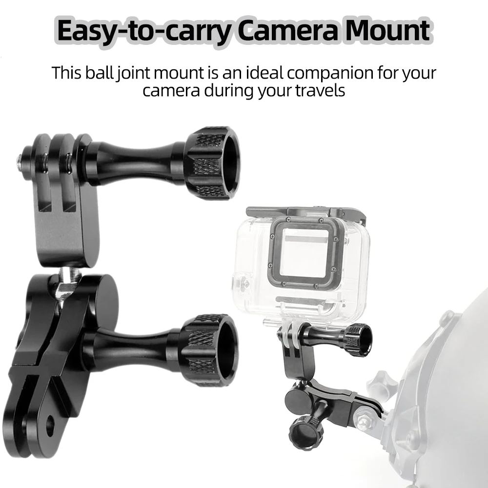 For GoPro Aluminum Ball Head Mount 360° Rotation Extension Arm For GoPro Hero 13 12 11 10 9 8 Insta360 X5 X4 X3 DJI Action 5 4 3