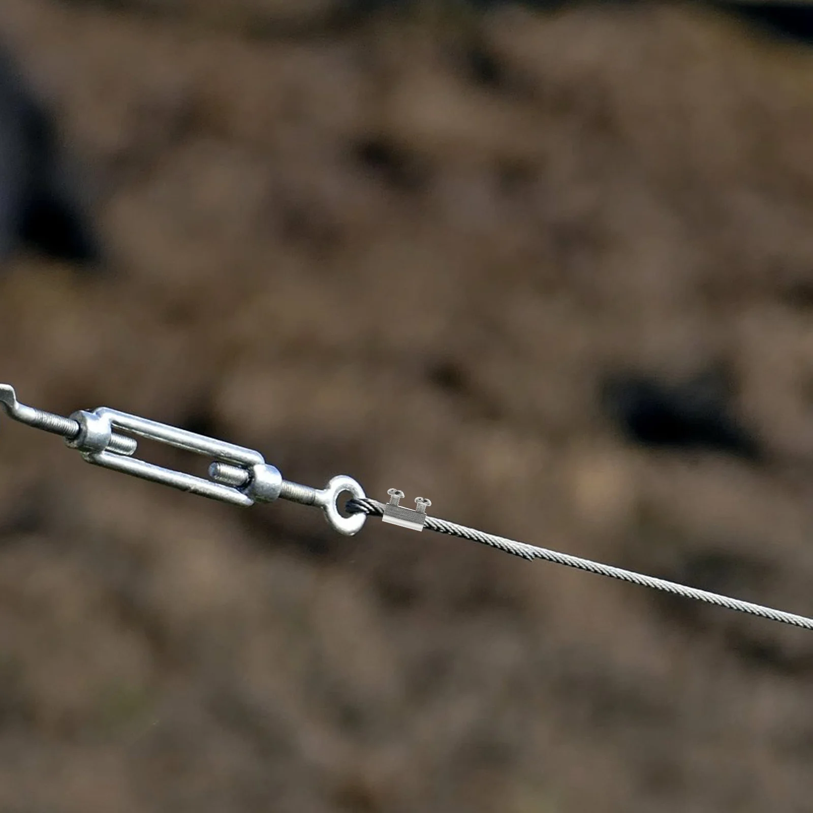 

20 set Two-Way Wire Rope Clamps Steel Cable Lockers Durable Corrosion Resistant Easy Install Double Hole Light Weight For