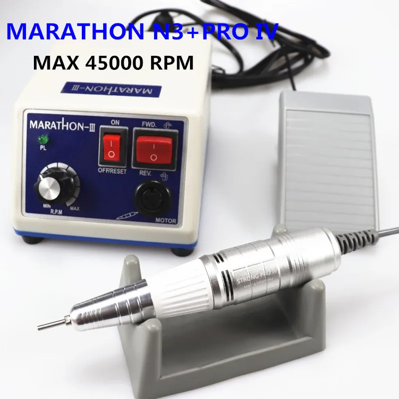 65W Strong 210 MARATHON N3 45000Rpm High-quality Silent Handpiece Nail Drill Bits Manicure Machine Pedicure Electric File Bits K