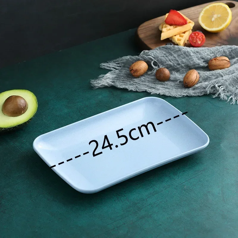 Creativo ambientale paglia di grano stoviglie in plastica forno a microonde piatto riscaldato famiglia Sushi Noodle gnocco piatto da pranzo