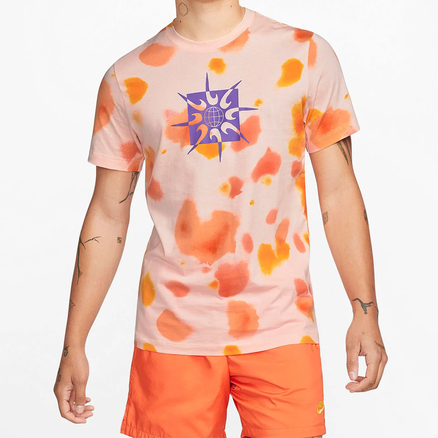 ナイキ-正規品-シーズナル-ニュー-タイダイ-ユニセックス-通気性-tシャツ-dq1068-610