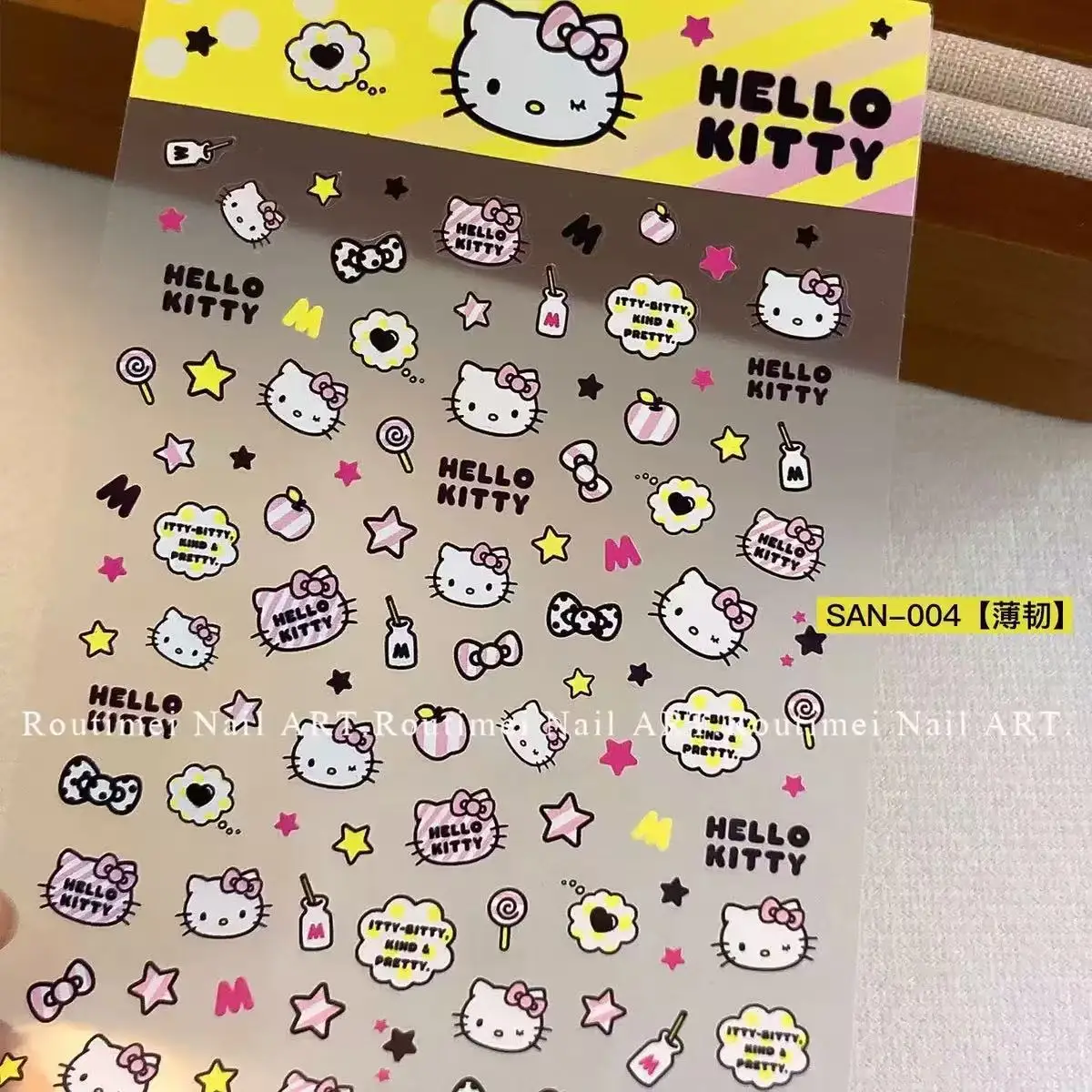 Sanrio Hello Kitty Stickers Nail Art Accessoires Leuke Anime Karakter Stickers Nail Art Decals Stickers Nail Art Supplies