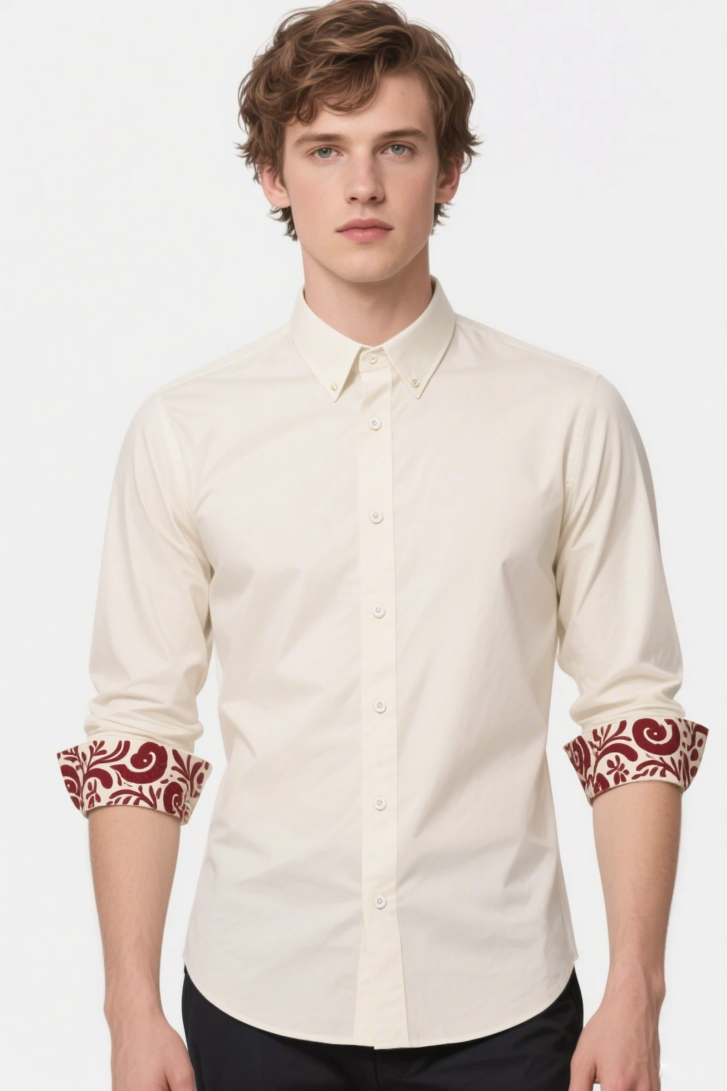 Men's Light-colored Graphic 3D Printing Dark Pattern Shirt Hawaiian Casual Long-sleeved Lapel Shirt Business Party Simple Formal