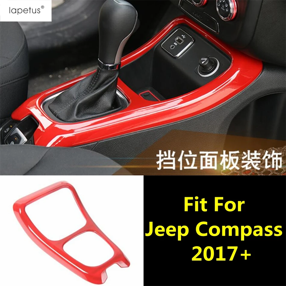 

Central Control Shift Gear Frame Panel Decoration Cover Trim ABS Red / Blue Accessories Interior For Jeep Compass 2017 - 2021