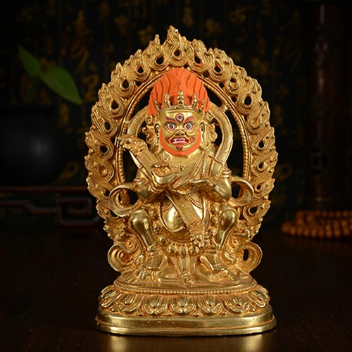 top-buono-casa-famiglia-talismano-buddismo-duro-pieno-placcato-in-oro-due-bracci-maha-gala-statua-di-buddha