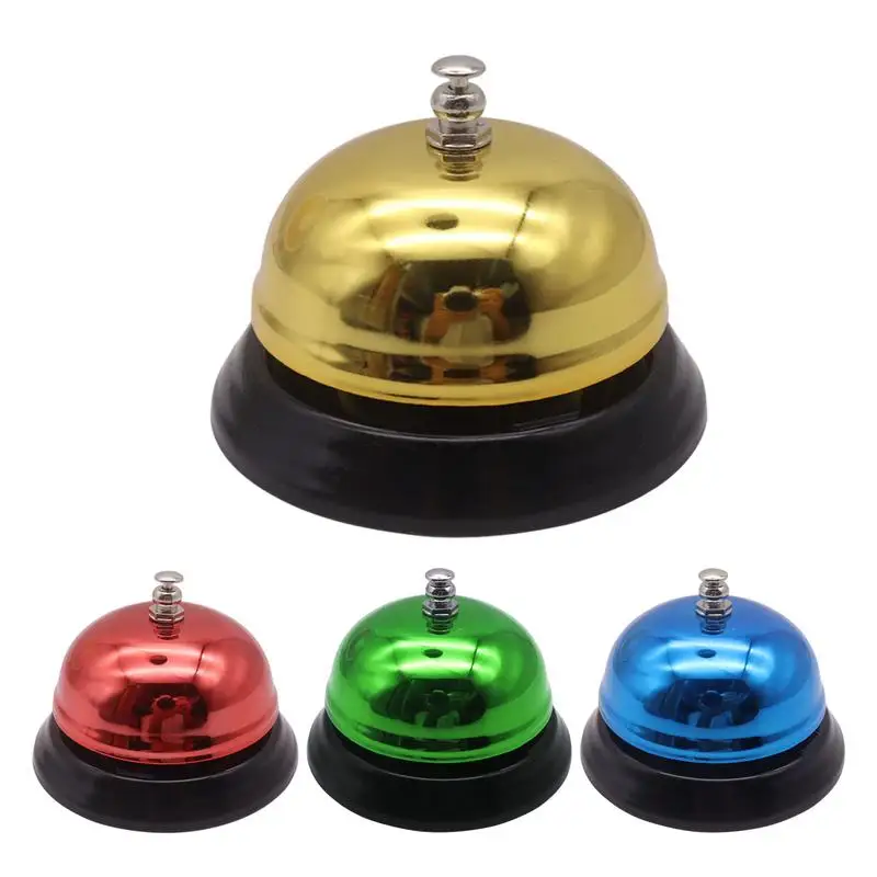 Table Bell Table Desk Call Metal Bell Metal Anti-Rust Desktop Call Bell Front Desk Bell For Hotels Restaurants Kitchens Bars