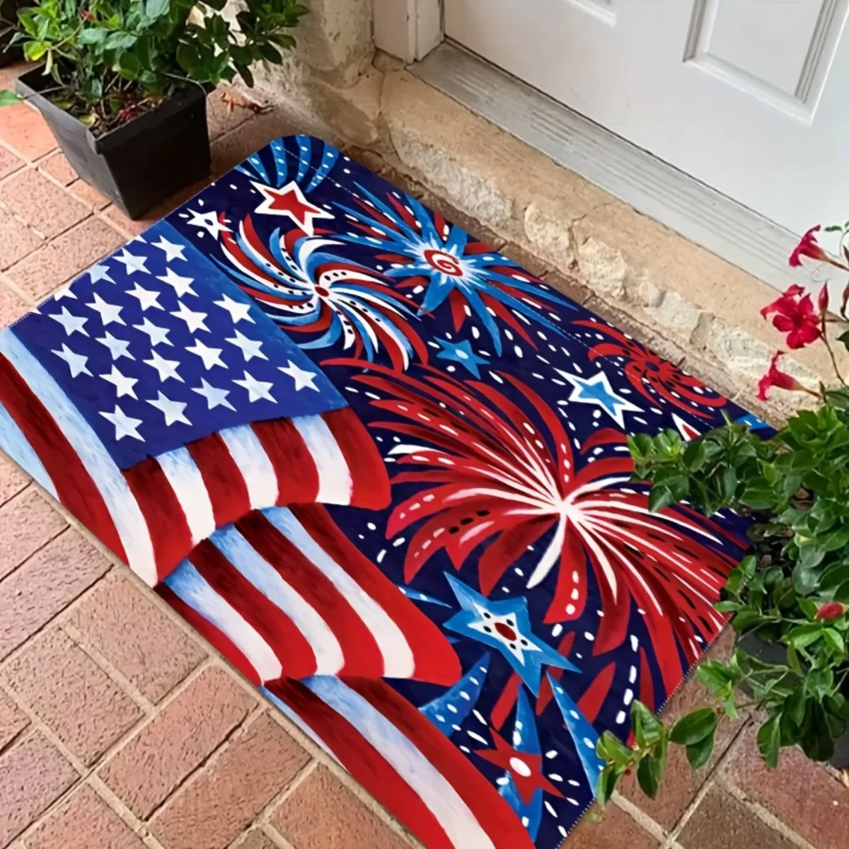 Patriotic Fireworks Outdoor Door Mat 4