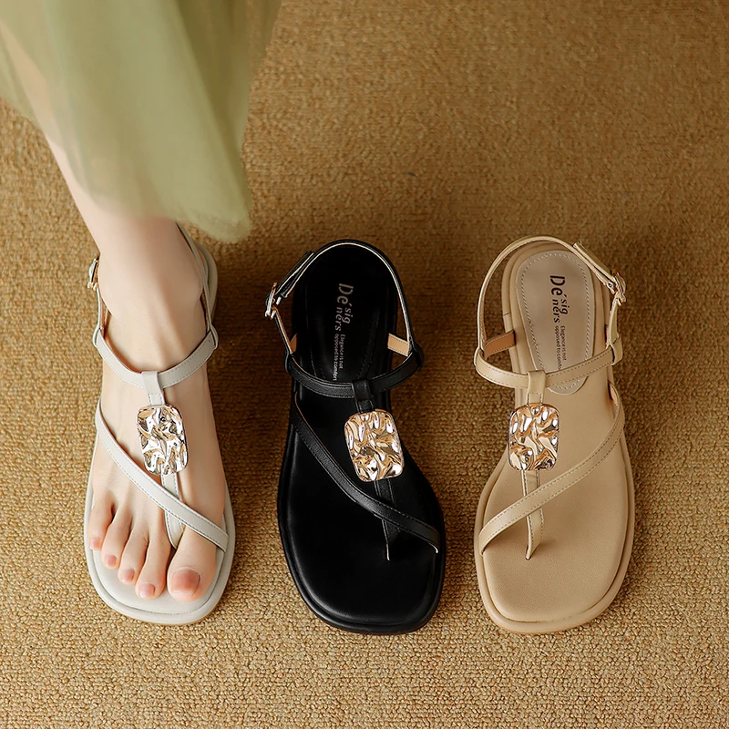 

Новинка 2023 года, летние женские сандалии из натуральной кожи, женская обувь из воловьей кожи высотой 22-24,5 см + овчины + свиной кожи, туфли-лодочки на высоком каблуке с перекрестным ремешком