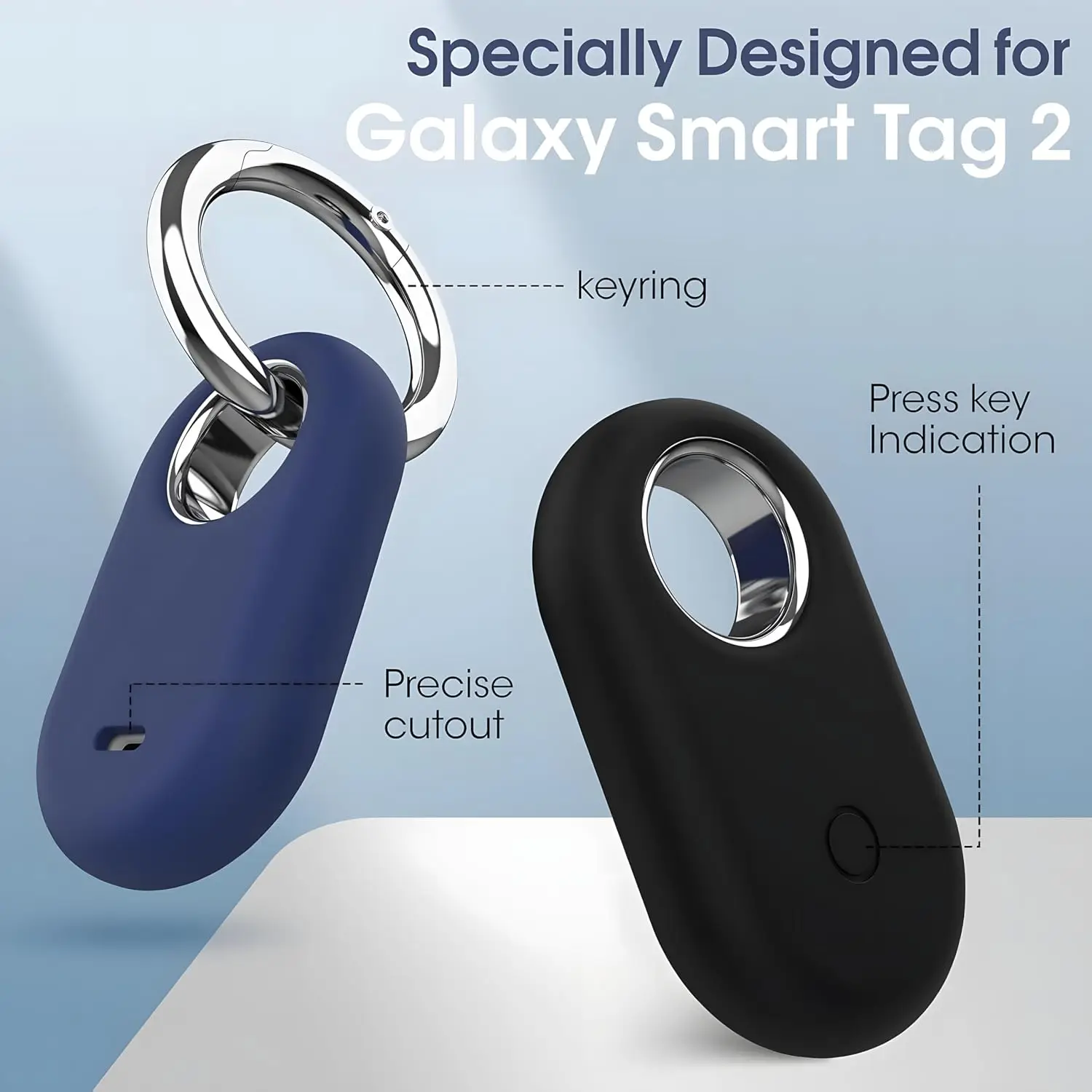 Smart Tag 2 Case For Samsung Galaxy SmartTag2 Holder, Anti Lost Secure Keyring, Full Cover Protective SmartTag 2 Keychain