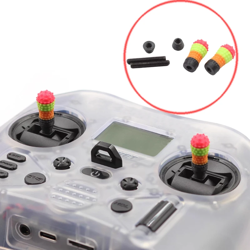 1 conjunto fpv drone controle remoto gimbal vara termina tampas compatíveis com M3-Threaded joystick buraco para radiomaster zorro pocket