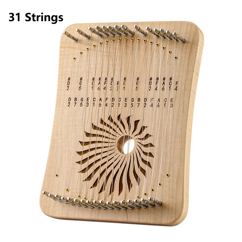 HLURU Lyre Harp 31 Strings Lyre Fingerplay Piano Musical