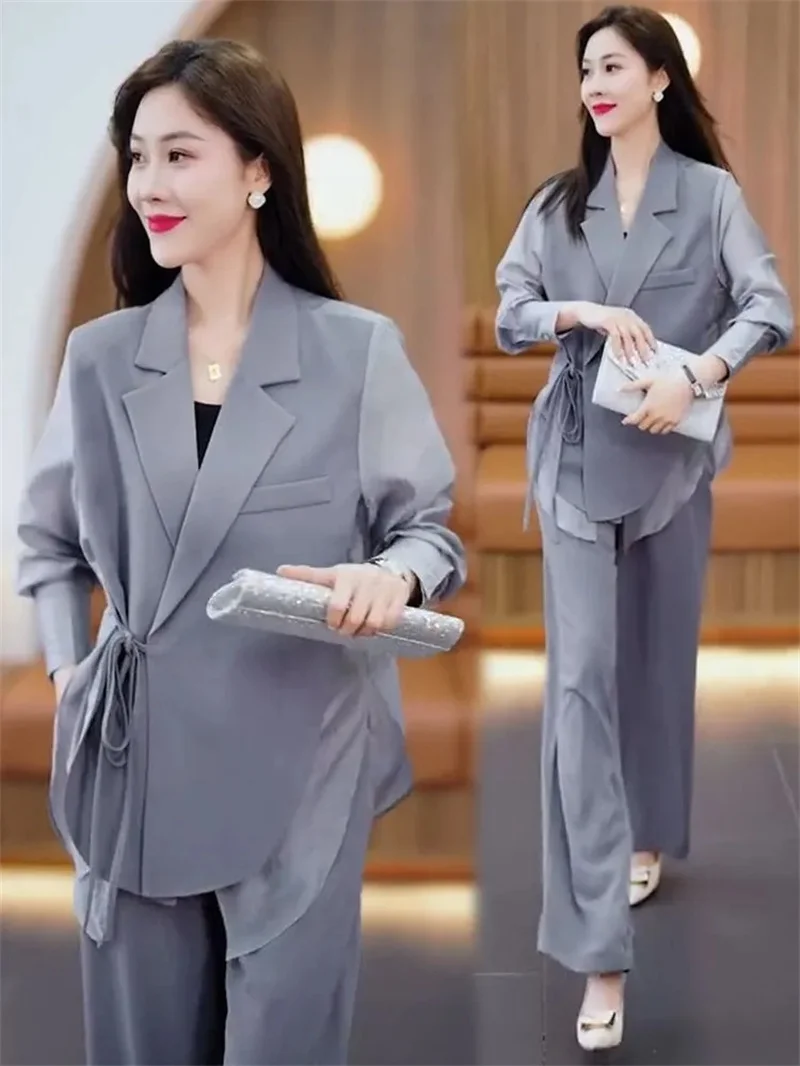 Casual Blazer Set Spring/Summer 2023 New High Grade Explosive Street Age Reducing Women\'s Fashion Suit Two Piece Set