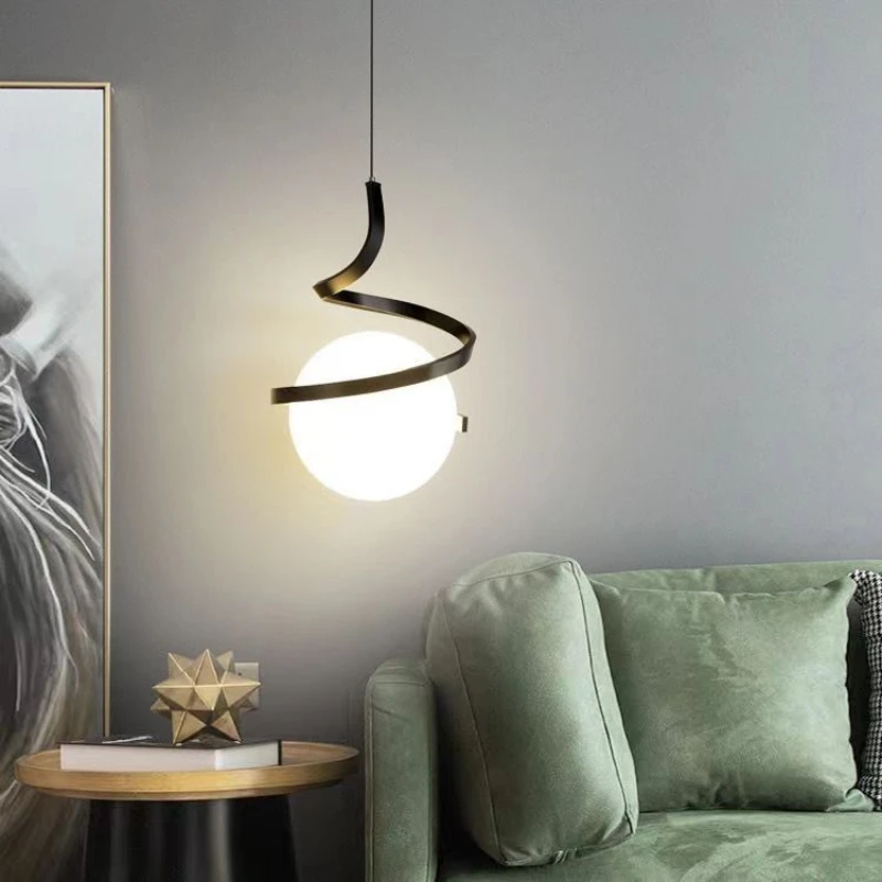 

Современный подвесной светильник из стекла в скандинавском стиле для дома, лофта, гостиной, спальни, светодиодный светильник-люстра, потолочный светильник