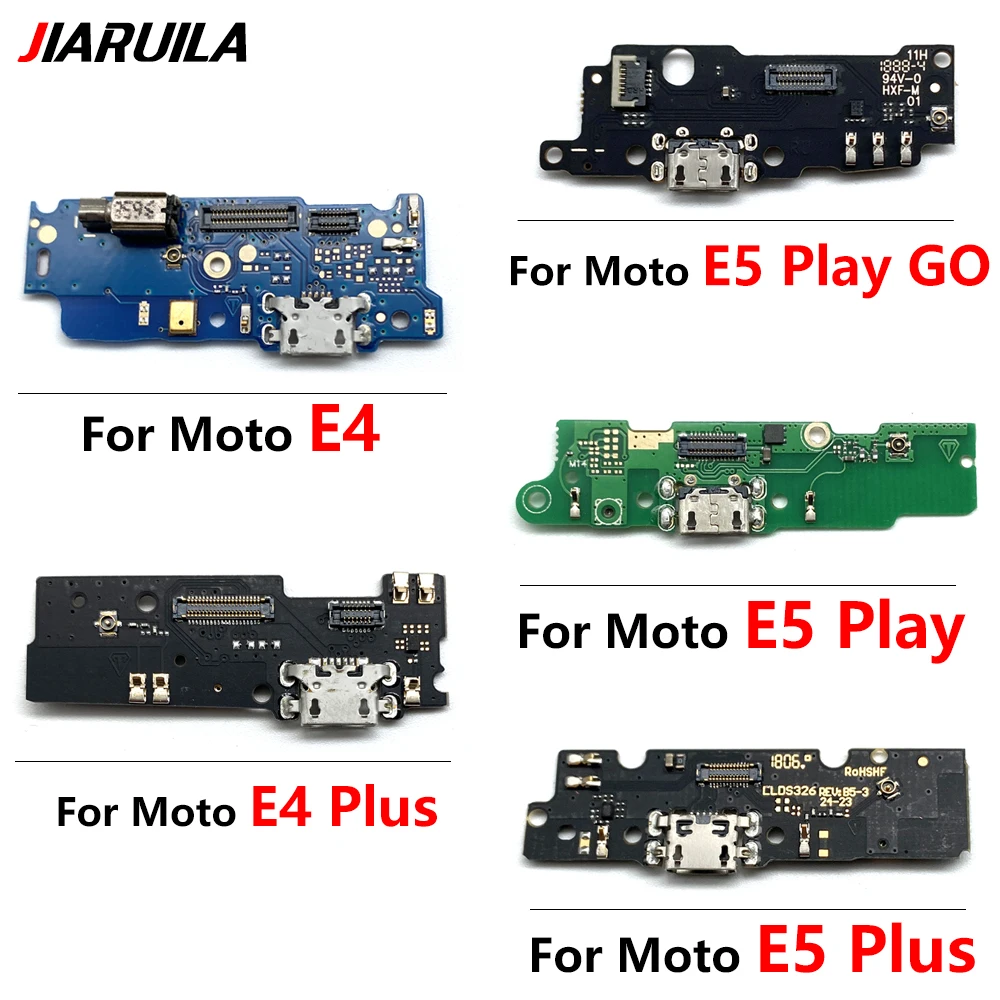 10Pcs，USB Charging Port Board Flex Cable Connector Parts For Moto G5 E6S E4 Plus G4 E5 Play Go E6i E7i Power One Vision Action