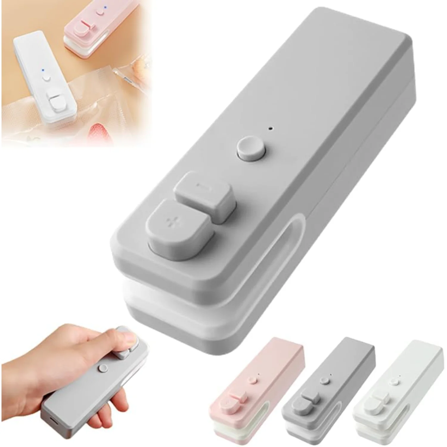 

Bag , 2024 Upgrade USB rechargeable Bag 2 in 1 Bag and USB Rechargeable Sealing Machine Heat Seal Tool for Plastic Bags Sna