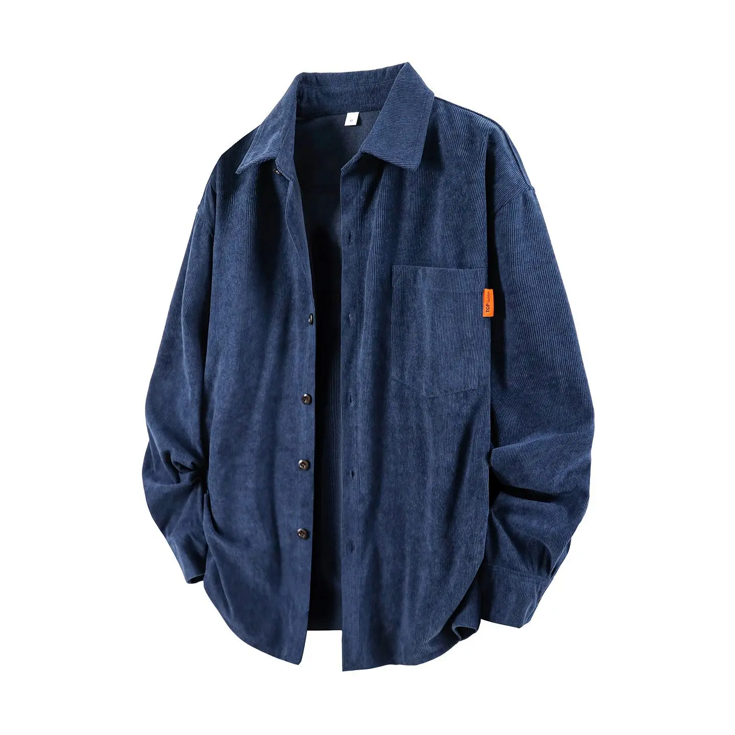 

New Pure Color Corduroy Men's Long Sve irt oulder Drop Loose Open Cardigan Top Inner Wear Casual Sle Comfortable Fit