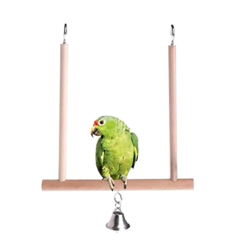 Bird Perch Stand Toy Wood Parrot Paw Grinding Stick Perch Parakeet Cage Accessories Exercise Toy For Budgies Cockatiel Conure