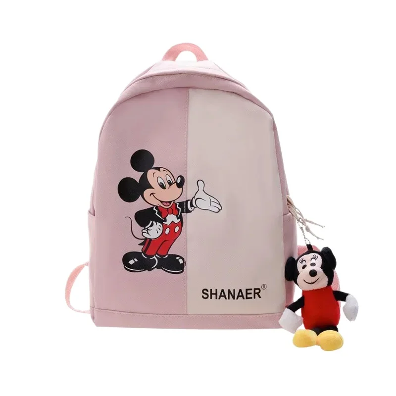 MINISO Disney Mickey Mouse School Bag for Students Elementary Kindergarten Boy Girl Mini Toddler Backpack Cute Cartoon Nylon