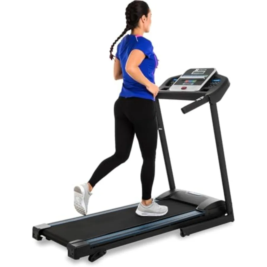 

Home gym folding treadmill with steel frame black finish 250+ LB ccity 2.5 HP motor app-controlled smart features
