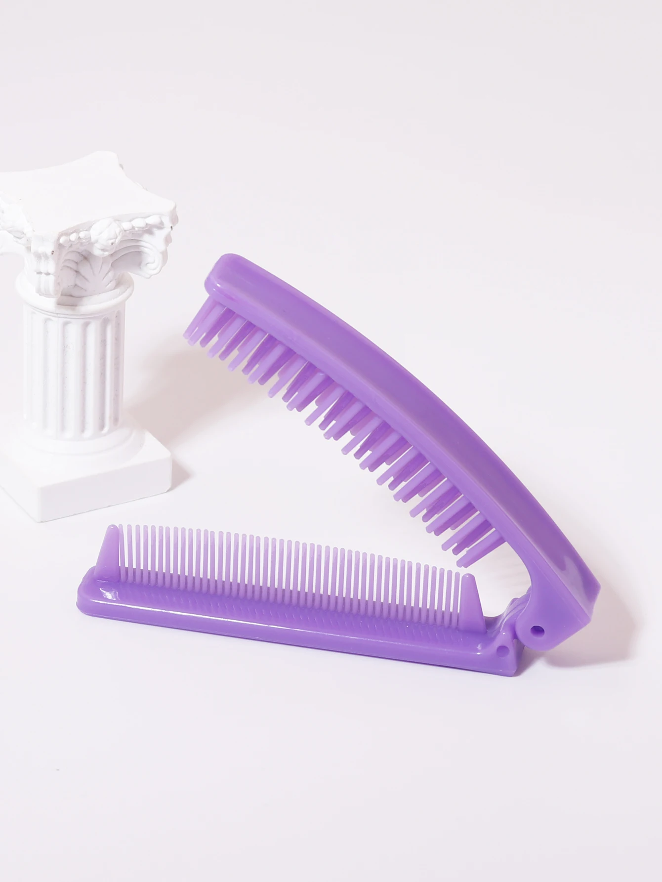 1 piece portable plastic anti-static foldable travel scalp massage comb portable pocket hair styling tool