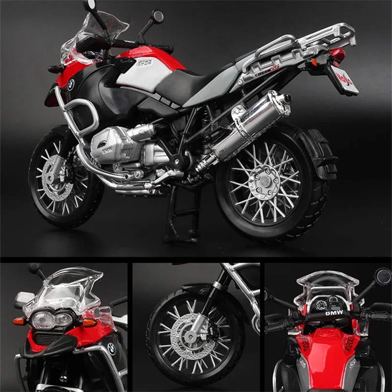 1:12 BMW-R1200 GS Sports Car Racing Motorcycles Simulation Alloy Metal Street Motorcycle Model Collection Childrens Toy Gift