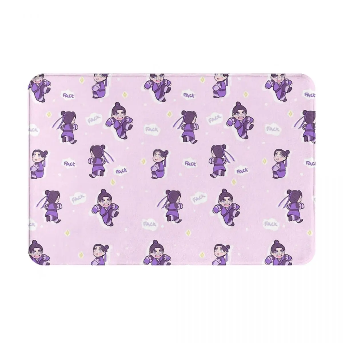 Angry Little Grape Facecloth Non-Slip Floor Mat EmbroidererThick And Comfortable, Durable Foot Mats