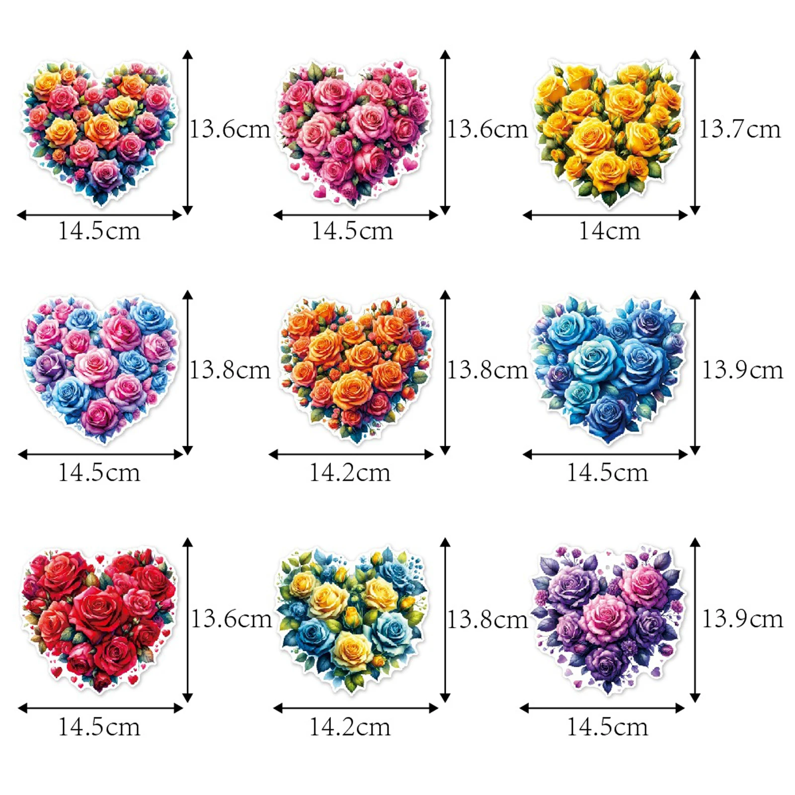 2025 Valentine's Day Hanging Swirls Set 9Pcs Rose Heart Spiral Pendant Ceiling Decor for Home Party Garden Yard DIY Decor