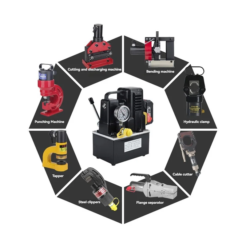 

GYB-63D 20V High Pressure Electric Hydraulic Pump Rechargeable Hydraulic Pump Station With Shockproof Pressure Gauge