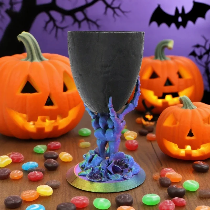 

2025 New Skeleton Hands Bowl Halloween Home Decor Skeleton Hands Base Candy Bowl Halloween Gift